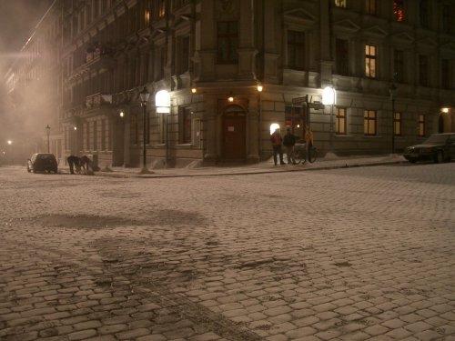 Frosteffekt Straße draußen